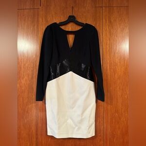 Emilio Pucci black and white dress with beading detail